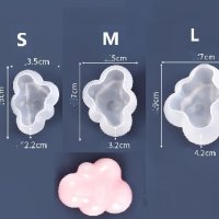  3D облак облаче 3 размера силиконов молд форма калъп за фондан шоколад гипс и др.декор украса, снимка 2 - Форми - 35143780