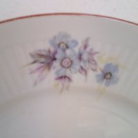 чиния от сервиз сини цветя, снимка 2 - Чинии - 38615848