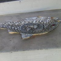 Метална декоративна риба плато със зодия Стрелец, снимка 4 - Други ценни предмети - 37237698
