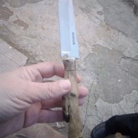 Ловджийски правен нож с краче от кошута, снимка 3 - Ножове - 44084448