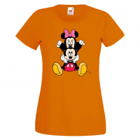 Дамска тениска Mickey & Minnie 3 Мини Маус,Микки Маус.Подарък,Изненада,, снимка 6 - Тениски - 36526206