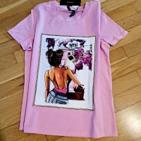 Дамска розова тениска.Нова!, снимка 2 - Тениски - 43772730