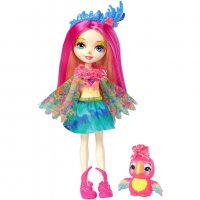 Кукла Enchantimals Peeki Parrot Doll & Parrot Sheeny / Енчантималс - Кукла и Папагал, снимка 2 - Кукли - 28914566