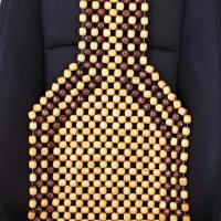 1 БРОЙ Универсален масажор подложка за седалка с дървени топчета бежово кафяво, снимка 3 - Аксесоари и консумативи - 43708489