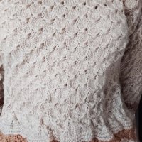 Ръчно плетена блуза в два цвята, снимка 8 - Блузи с дълъг ръкав и пуловери - 15347297