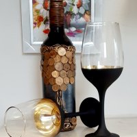 Подарък за мъж, жена или семейство с  Дървото на живота - бутилка и чаши за вино , снимка 3 - Подаръци за мъже - 39440158