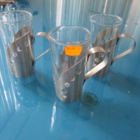 чаши с метален обков 71-20, снимка 1 - Чаши - 28985575