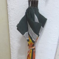 Фишер марков Стар чадър, пъстър, с дървена дръжка, снимка 8 - Други ценни предмети - 28950992