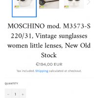 Очила MOSCHINO mod. M3573-S 220/31, Vintage sunglasses women little lenses, New Old Stock, снимка 3 - Слънчеви и диоптрични очила - 39907681