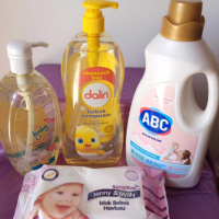 Бебешки турски козметични препарати-шампоан,кърпички,прах, снимка 1 - Хигиенни препарати - 44873619