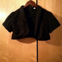 Дънково H&M черно болеро/наметка за рокля S 36, снимка 1 - Корсети, бюстиета, топове - 33350413