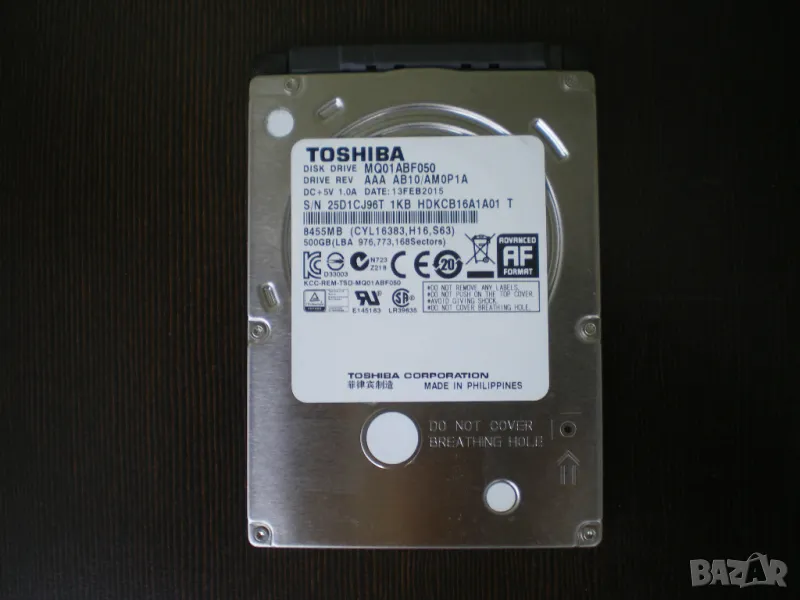 Хард диск 500GB Toshiba MQ01ABF050, 2.5", 8MB, 5400 RPM, SATA3(6Gb/s), снимка 1