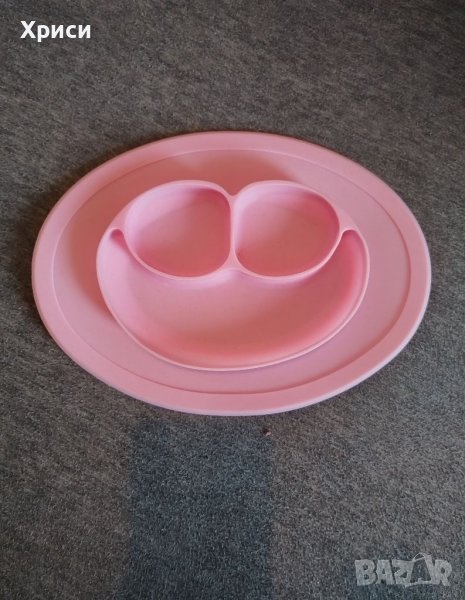 Детска силиконова чиния за хранене, снимка 1