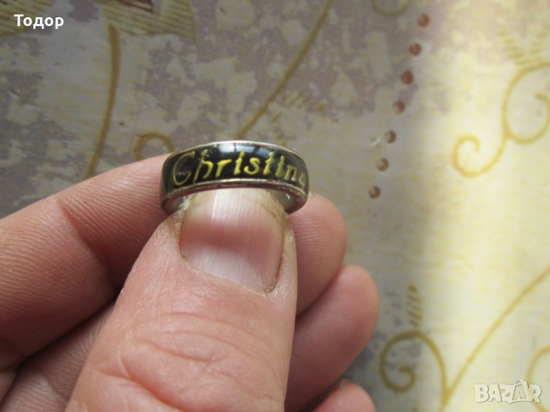Страхотен пръстен Христина Топмодел емайл , снимка 1