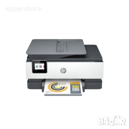 Принтер Мастиленоструен Мултифункционален 4 в 1 Цветен HP OfficeJet 8022E AiO Копир Принтер Скенер и, снимка 1