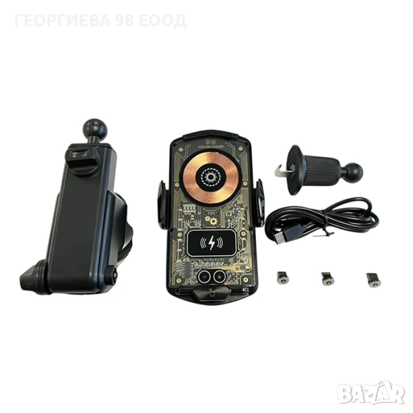 Стойка за кола за телефон със зареждане, снимка 1