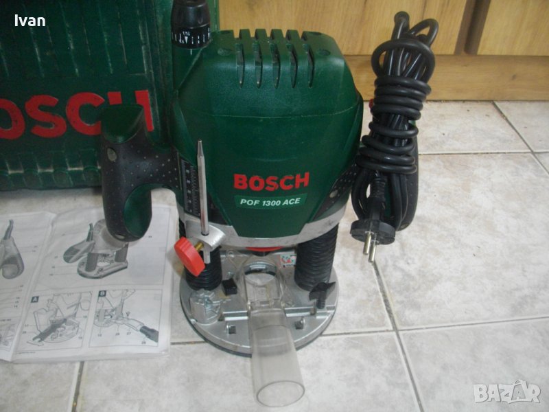 BOSCH POF 1300 ACE 1300 Вата ф8мм Оберфреза Голяма Бош ОТЛИЧНА Ход 50мм С Куфар, снимка 1