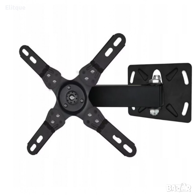 Стойка за телевизор Esperanza  За стена, От 12 до 50 inch, Макс 20 кг, Vesa 200x200, Черен, снимка 1