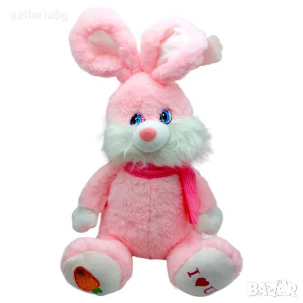   Плюшено  розово зайче , снимка 1