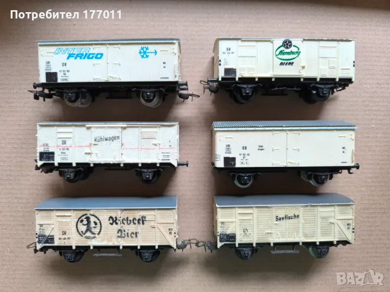 Хладилни вагони за влакче PIKO мащаб H0 (1:87) - 6 бр., снимка 1