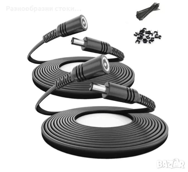 Кабел разширение 10FT, 2 пакет черен, снимка 1
