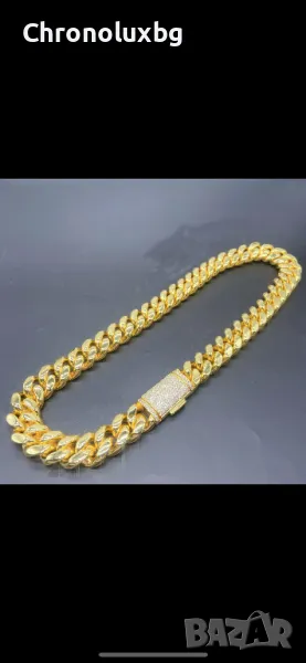 Ланец от медицинско злато и мозаит, снимка 1