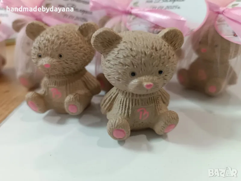 Подаръци за гости - мече с буквичка , снимка 1