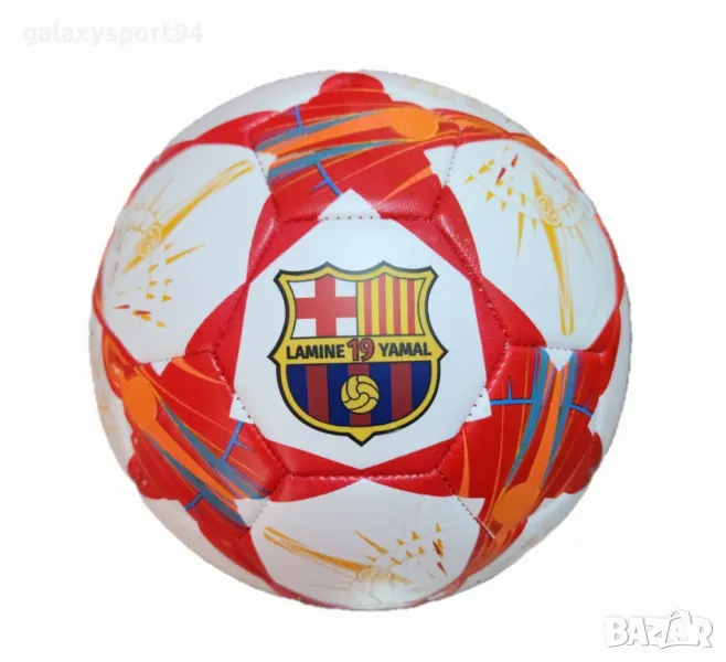 Топка  Ямал LAMINE YAMAL Барселона червена Шампионска лига Промо, снимка 1