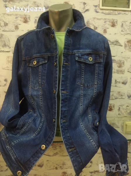 Viman- класика дънково яке, големи размери, леко избелено, изчистено, с лек еластан, снимка 1