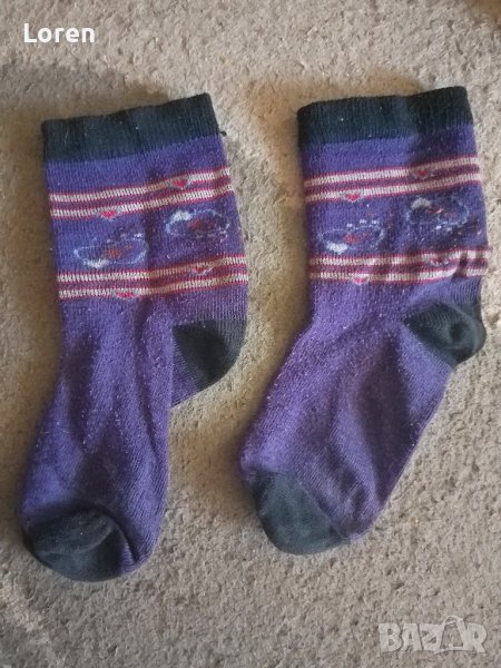 Подарявам детски лилави чорапки, снимка 1