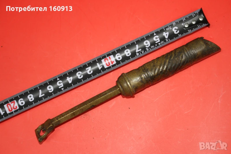 Османски балкански дозатор за барут за кремъчни капсулни пушки пищови., снимка 1