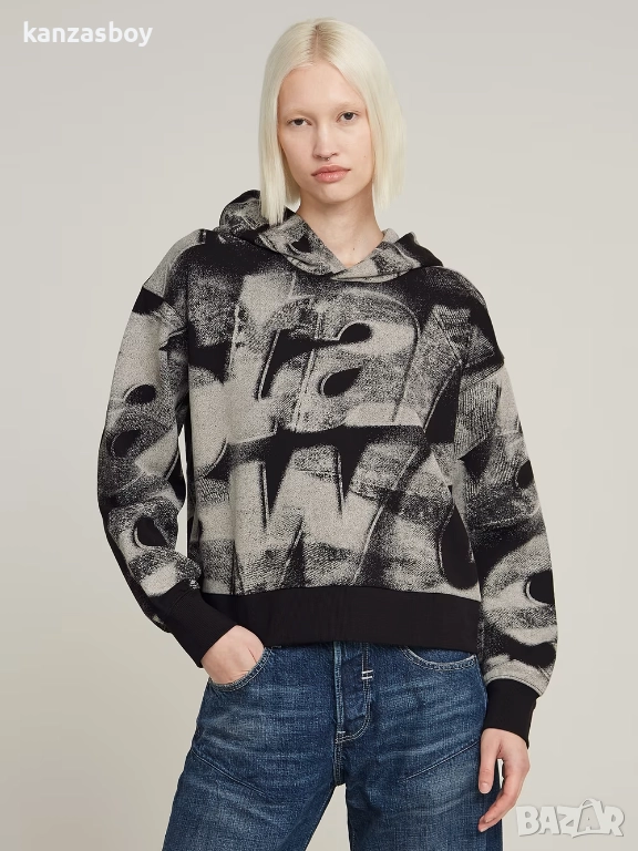 g-star sprayed letters loose hdd sw wmn - страхотно дамско горнище КАТО НОВО М модел-2025, снимка 1