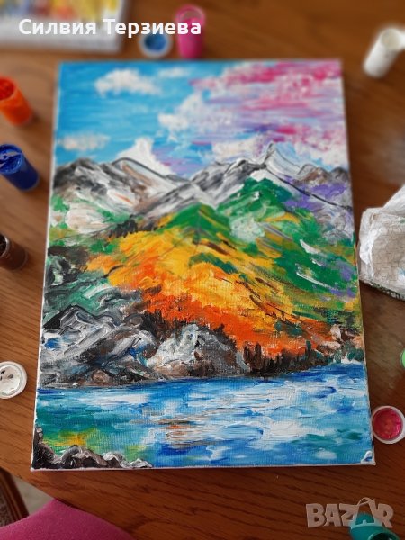 Картина "Планински глетчер", снимка 1