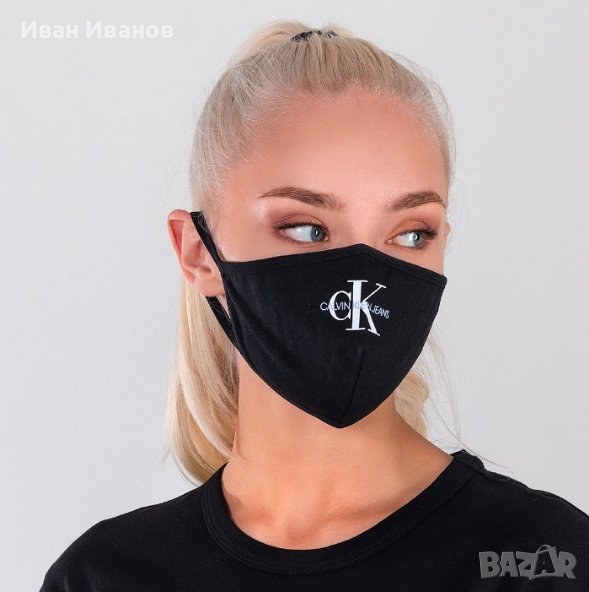 CALVIN KLEIN JEANS Нова Текстилна маска Face Cover Single Mono , снимка 1
