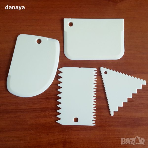 1474 Комплект сладкарски шпатули за декорация и заглаждане на торти 4 броя, снимка 1