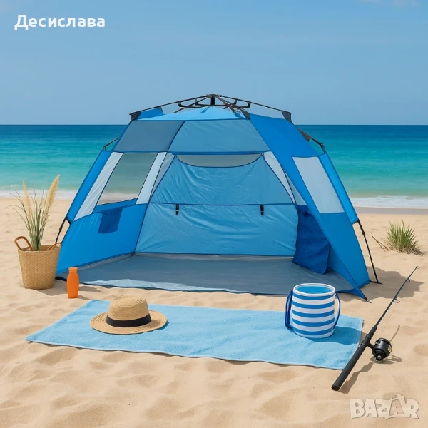 Автоматична палатка Muhler за плаж, 235х130xH135 см, снимка 1