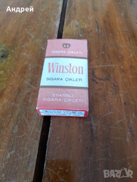 Стара цигарена дъвка,дъвки Winston, снимка 1