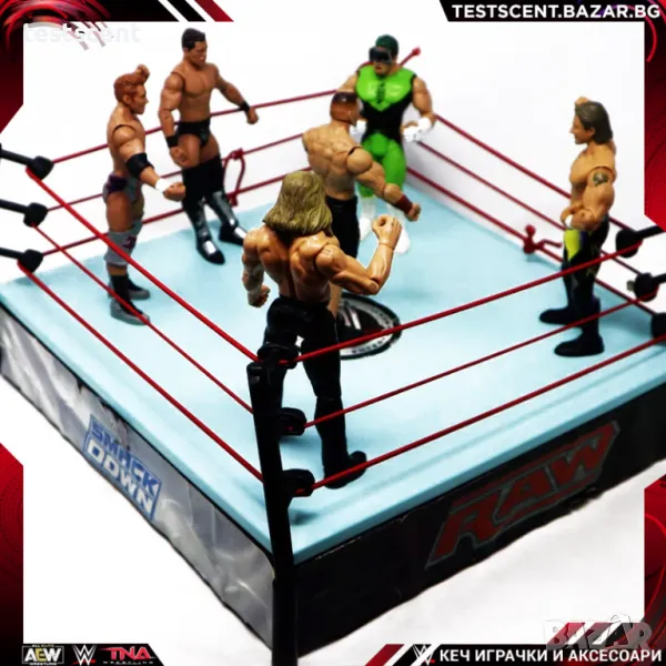 Ринг за играчки 2007 JAKKS PACIFIC WWE WORLD WRESTLING RAW SMACKDOWN ARMAGEDDON RING, снимка 1