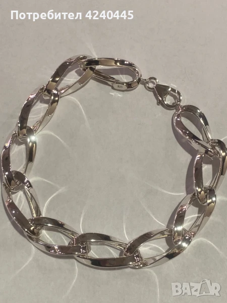 Сребърна гривна, снимка 1