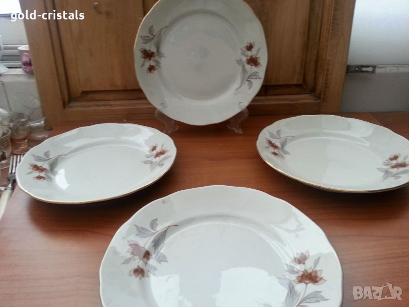 Стар български порцелан чинии плитки, снимка 1