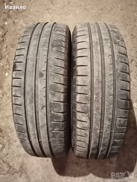 Продавам 2 броя летни гуми 165.65.15 на 1 сезон дот 2021 Dunlop , снимка 1