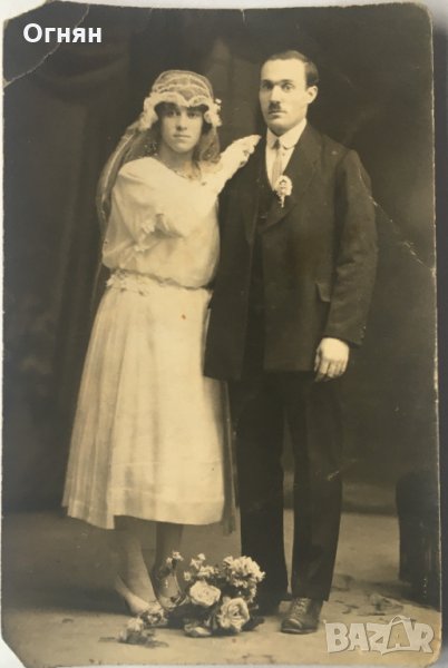 Стара снимка младоженци, снимка 1