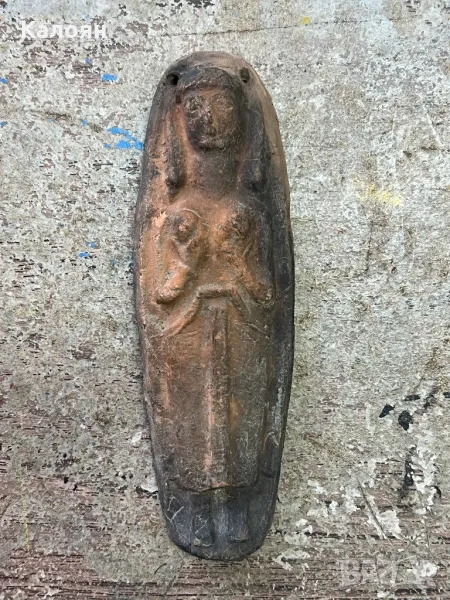 Старинна теракотена фигурка Нео-Вавилонска , снимка 1