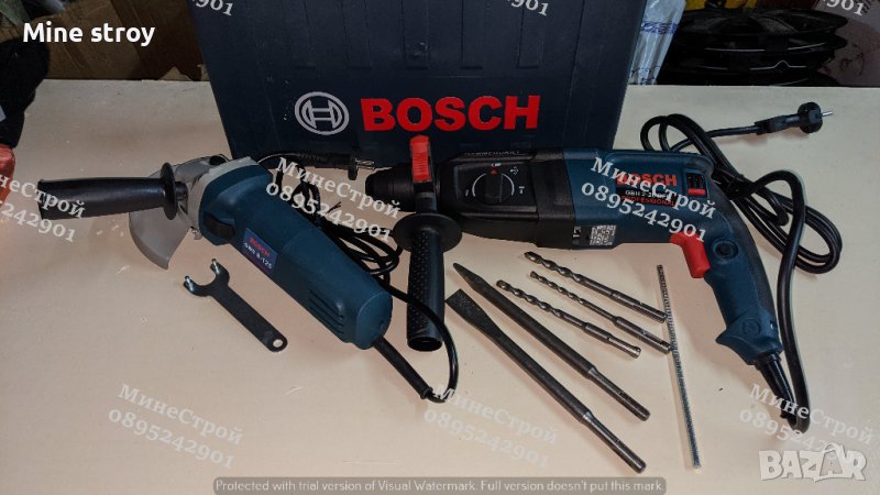 BOSCH Перфоратор 1100W / Къртач + Ъглошлайф 1100W / Флекс БОШ, снимка 1
