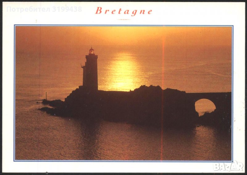 Пощенска картичка Бретан Морски фар от Франция, снимка 1