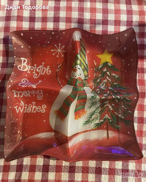 Коледна чиния, снимка 1