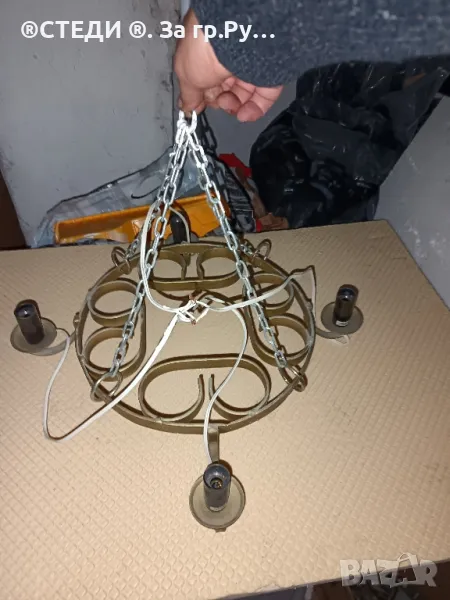 Стар метален полюлей , снимка 1