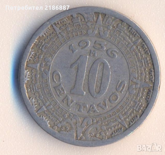 	Мексико 10 сентавос 1936 година, снимка 1