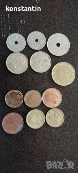 ЛОТ МОНЕТИ ДАНИЯ,НОРВЕГИЯ ,ШВЕЦИЯ, снимка 1