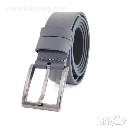 Кожен мъжки колан сив естествена кожа Код на продукта:C-0017, снимка 1